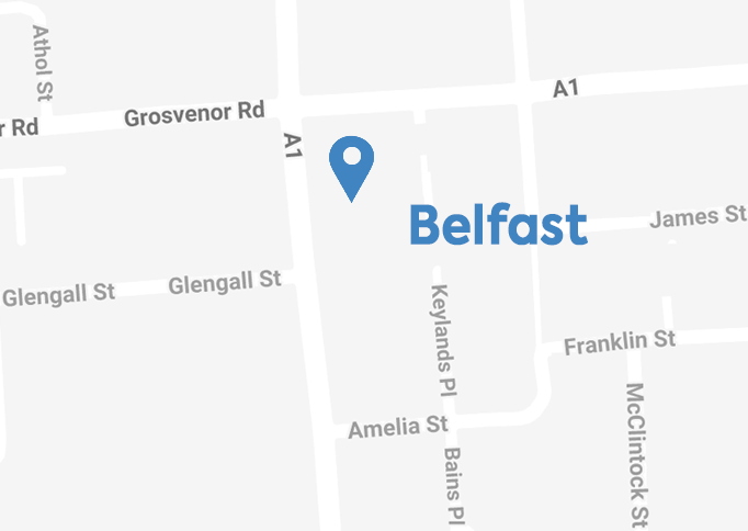 Belfast office map