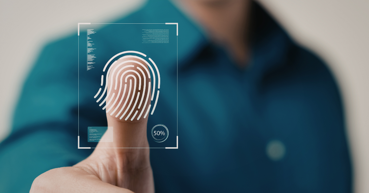 A closeup of a fingerprint