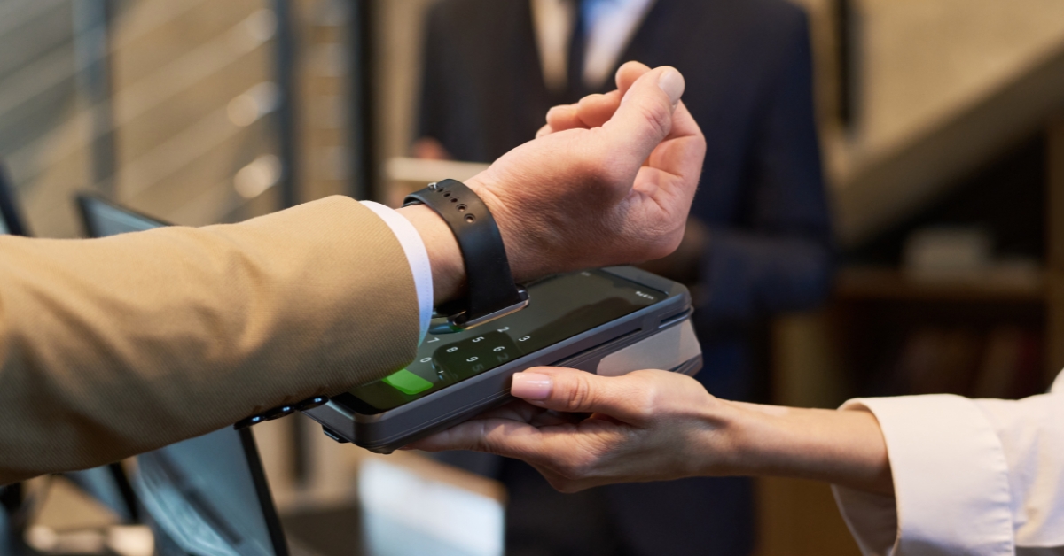 Man with a smartwatch