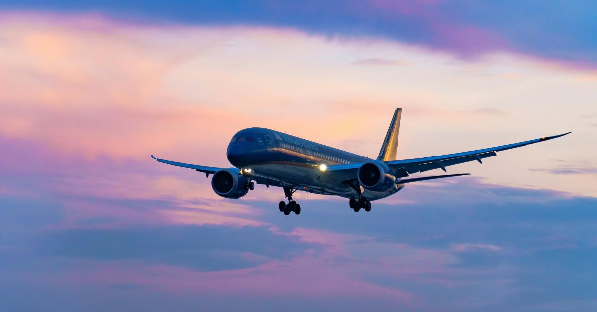 Airplane in the sky