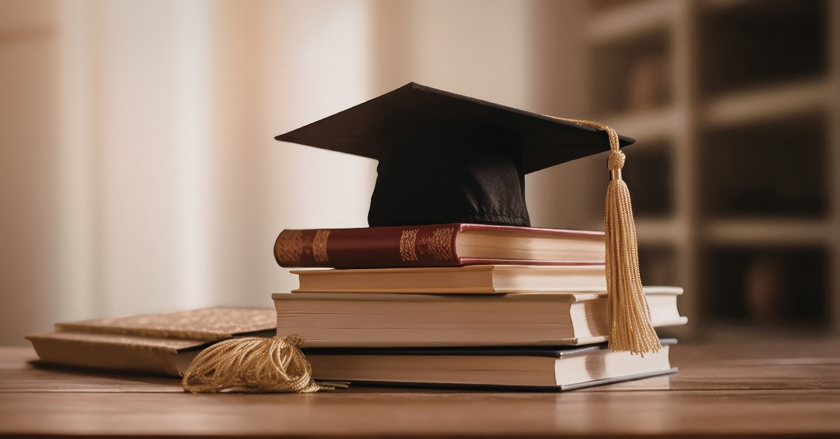 Closeup of a graduation cap